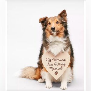 NWT - Wedding - Humans getting married dog sign!